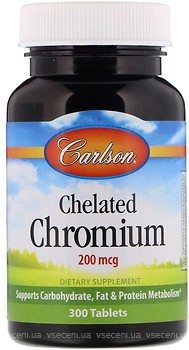 Фото Carlson Labs Chelated Chromium 200 мкг 300 таблеток (CAR-05513)