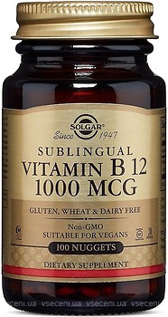 Фото Solgar Vitamin B12 1000 мкг 100 таблеток