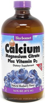 Фото Bluebonnet Nutrition Calcium Magnesium Citrate Vitamin D3 со вкусом черники 472 мл