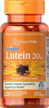 Фото Puritan's Pride Lutein 20 мг with Zeaxanthin 120 капсул
