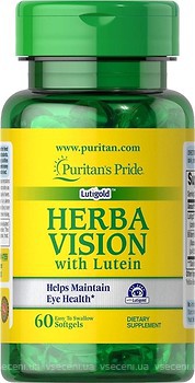 Фото Puritan's Pride Herbavision with Lutein 60 капсул