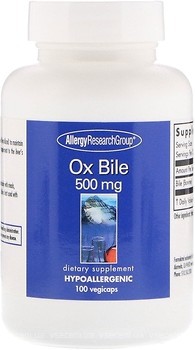 Фото Allergy Research Group Ox Bile 500 мг 100 капсул (ALG70850)
