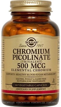 Фото Solgar Chromium Picolinate 500 мкг 60 капсул (SOL00871)