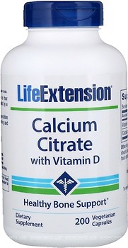 Фото Life Extension Calcium Citrate with Vitamin D 200 капсул (LEX-19632)