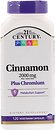 Фото 21st Century Cinnamon Plus Chromium 2000 мг 120 капсул (27383)