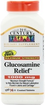 Фото 21st Century Glucosamine Relief Maximum Strength 1000 мг 120 таблеток