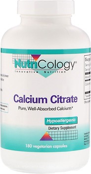 Фото Nutricology Calcium Citrate 180 капсул (ARG50230)