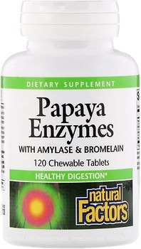 Фото Natural Factors Papaya Enzymes 120 таблеток (NFS01749)