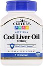 Фото 21st Century Cod Liver Oil 400 мг 110 капсул (21168)