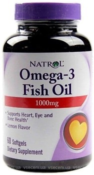 Фото Natrol Omega-3 Fish Oil 1000 мг 60 капсул