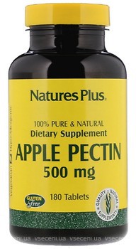 Фото Nature's Plus Apple Pectin 500 мг 180 таблеток (4500)