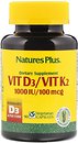 Фото Nature's Plus Vit D3/Vit K2 90 капсул (1043)