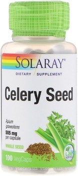 Фото Solaray Celery Seed 505 мг 100 капсул (SOR01154)