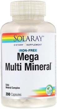 Фото Solaray Mega Multi Mineral 200 капсул (SOR04514)