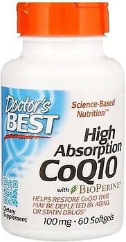 Фото Doctor's Best High Absorption CoQ10 with BioPerine 100 мг 60 капсул (DRB00088)