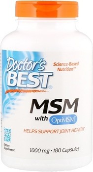 Фото Doctor's Best MSM with OptiMSM 1000 мг 180 капсул (DRB00064)
