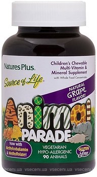 Фото Nature's Plus Animal Parade Grape Flavor со вкусом винограда 90 таблеток