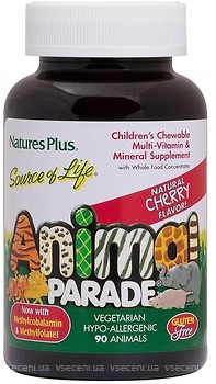 Фото Nature's Plus Animal Parade Cherry Flavor со вкусом вишни 90 таблеток (NAP29999)