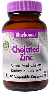 Фото Bluebonnet Nutrition Chelated Zinc 90 капсул (BLB0680)