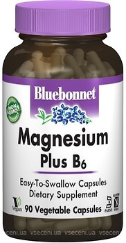 Фото Bluebonnet Nutrition Magnesium + Vitamin B6 90 капсул (BLB0735)