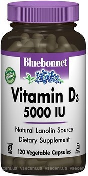 Фото Bluebonnet Nutrition Vitamin D3 5000 IU 120 капсул (BLB0369)