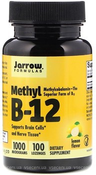 Фото Jarrow Formulas Methyl B-12 со вкусом лимона 1000 мкг 100 леденцов