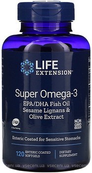 Фото Life Extension Omega Foundations Super Omega-3 120 капсул (LEX-19841)