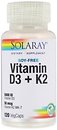 Фото Solaray Vitamin D3 + K2 120 капсул (SOR57445)
