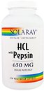 Фото Solaray HCL with Pepsin 650 мкг 250 капсул (SOR04815)