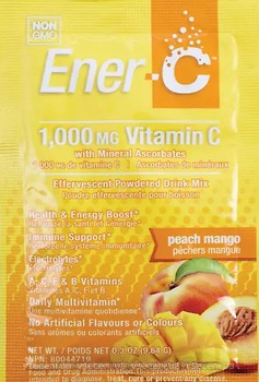 Фото Ener-C Vitamic C 1000 мг со вкусом персик + манго 9.64 г 1 саше