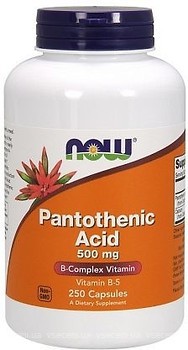 Фото Now Foods Pantothenic Acid 500 мг 250 капсул