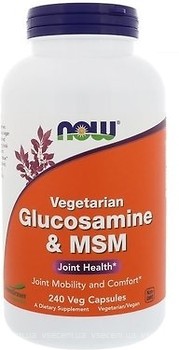 Фото Now Foods Vegetarian Glucosamine & MSM 240 капсул (NF3130)