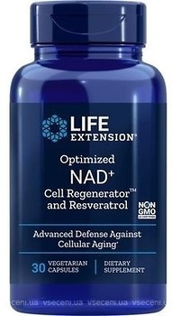 Фото Life Extension NAD Cell Regenerator Nicotinamide Riboside 300 мг 30 капсул (LEX23483)