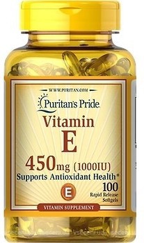 Фото Puritan's Pride Vitamin E 1000 UI 100 капсул