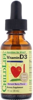 Фото ChildLife Organic Vitamin D3 со вкусом ягод 10 мл (CDL10900)