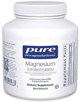 Фото Pure Encapsulations Magnesium (citrate/malate) 180 капсул (PE00436)