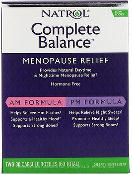 Фото Natrol Complete Balance Menopause Relief 60 капсул (NTL03001)
