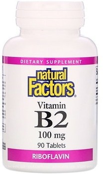 Фото Natural Factors Vitamin B2 100 мг 90 таблеток (NFS01215)