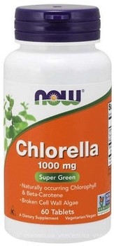 Фото Now Foods Chlorella 1000 мг 60 таблеток