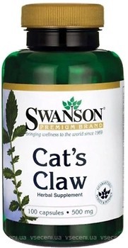 Фото Swanson Cat's Claw 500 мг 100 капсул (SWA01514)