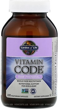 Фото Garden of Life Vitamin Code RAW prenatal 180 капсул (GOL11590)