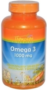 Фото Thompson Omega 3 1000 мг 100 капсул (THO19320)