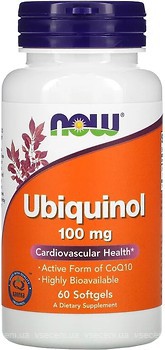 Фото Now Foods Ubiquinol 100 мг 60 капсул (03142)