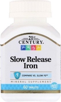 Фото 21st Century Slow Release Iron 60 таблеток