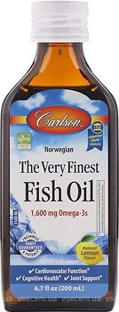 Фото Carlson Labs The Very Finest Fish Oil со вкусом лимона 200 мл