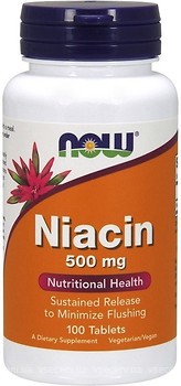 Фото Now Foods Niacin 500 мг 100 таблеток