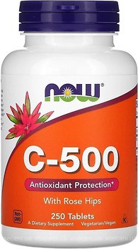 Фото Now Foods Vitamin C 500 мг 250 таблеток (NF0672)