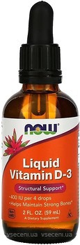 Фото Now Foods Liquid Vitamin D-3 400 IU 59 мл