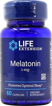 Фото Life Extension Melatonin 1 мг 60 капсул