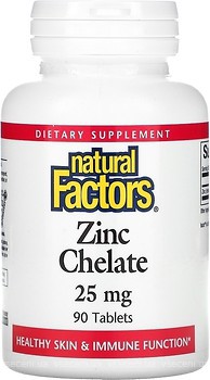 Фото Natural Factors Zinc Citrate 25 мг 90 таблеток